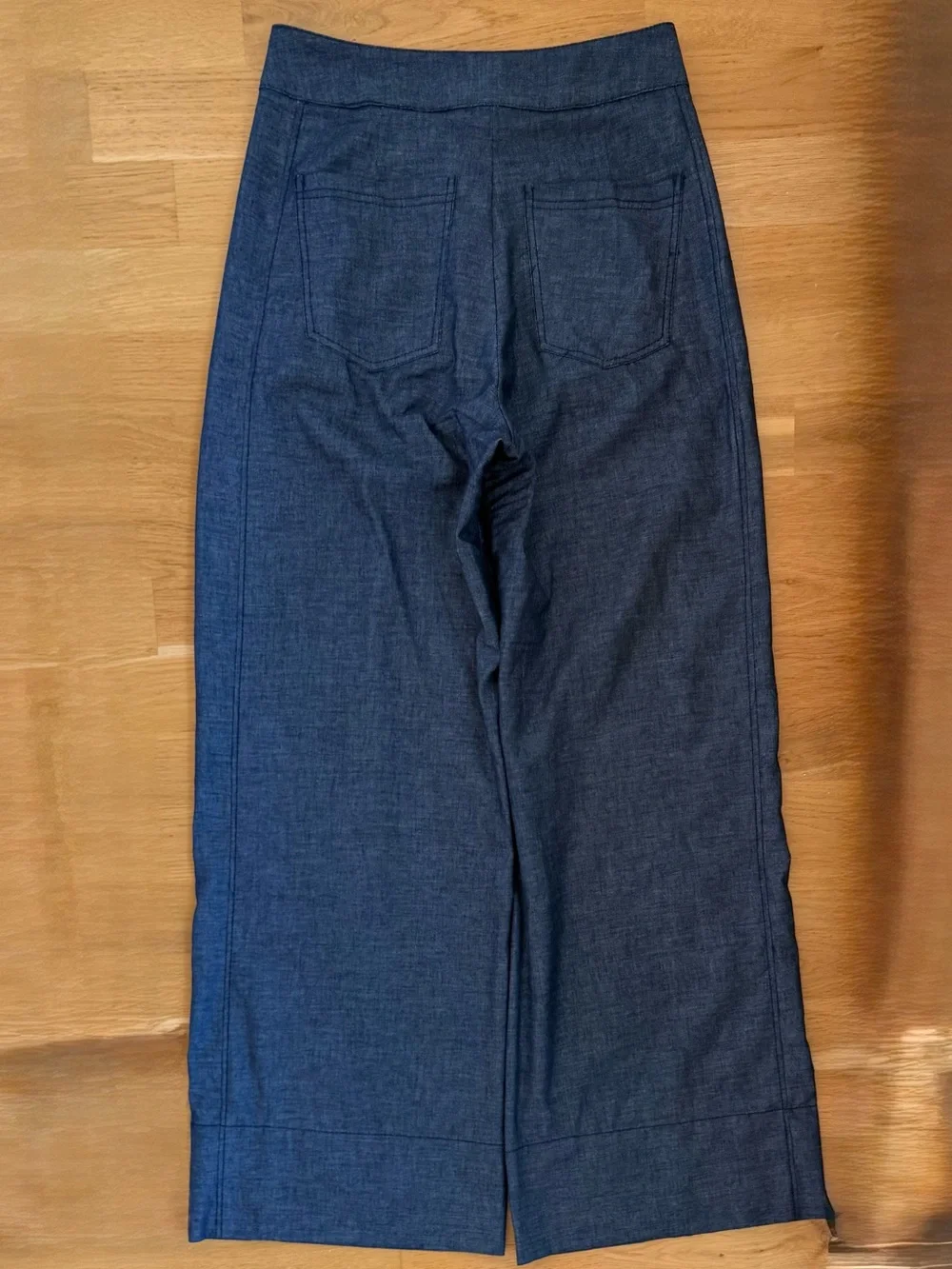 ZARA Edgy Denim Look Linen Pants Suit Set - XS
